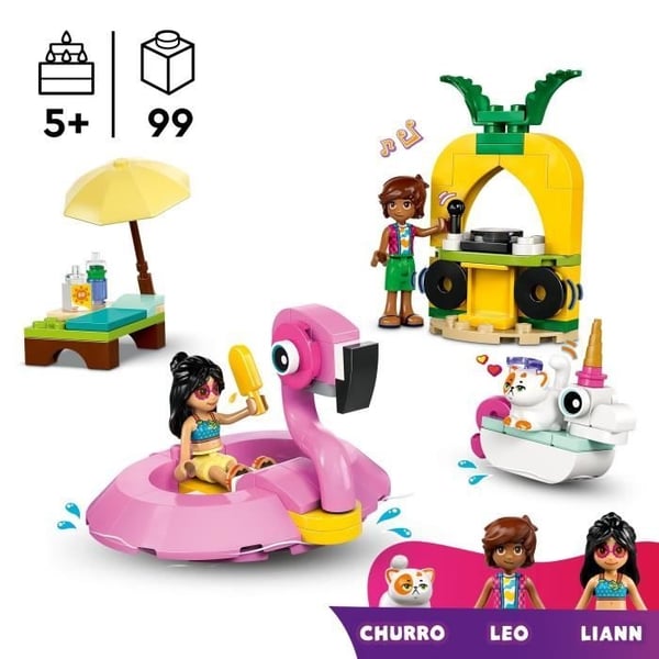 LEGO Friends 42658 Poolfest med enhjørning og flamingo-badekar - Legetøj