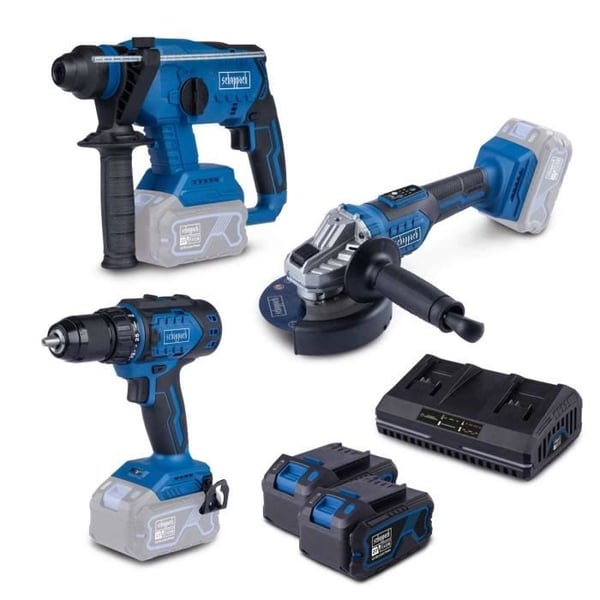 Kombinationssats med 5 verktyg: c-dd45-x + bc-ag125-x + sdbc4.5A + 2 x sbp4.0 + bc-rhd230-x