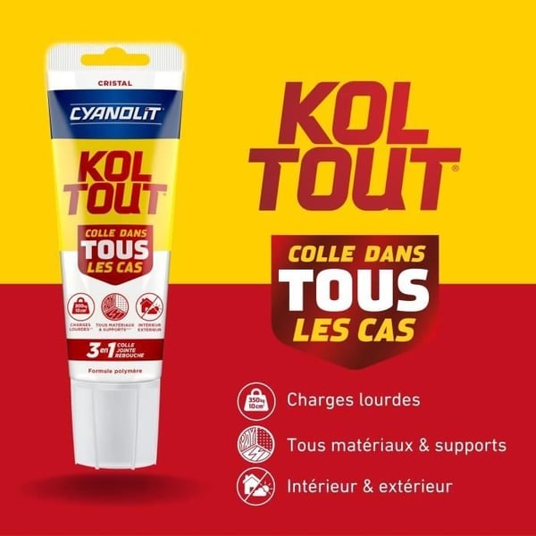 Fastgørelses- og tætningslim - CYANOLIT - Krystal - 125 ml tube - Transparent - Praktisk og fleksibel