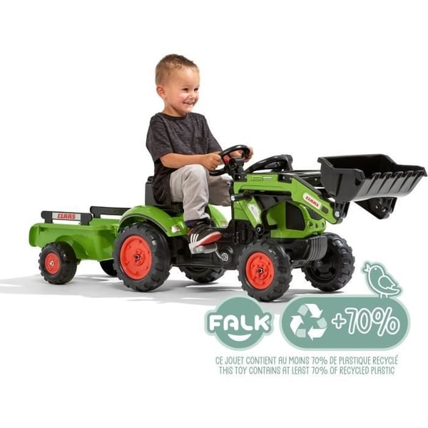 Claas rendegraver med anhænger - FALK - Fra 2 år - 100% fremstillet i Frankrig - 40% genbrugsplast