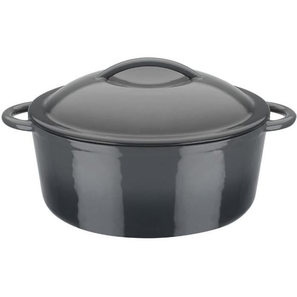Massiv støbejernsgryde - GSW - GRAY SHADOW - 24 cm - Rund - Induktion - Grå