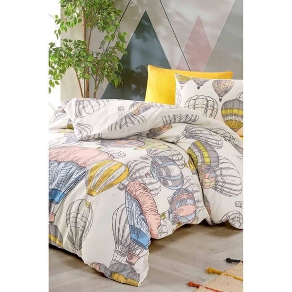 Sengesæt - 1 dynebetræk 220 x 240 cm + 2 pudebetræk 60 x 60 cm - 100% forstærket bomuld - Sennep