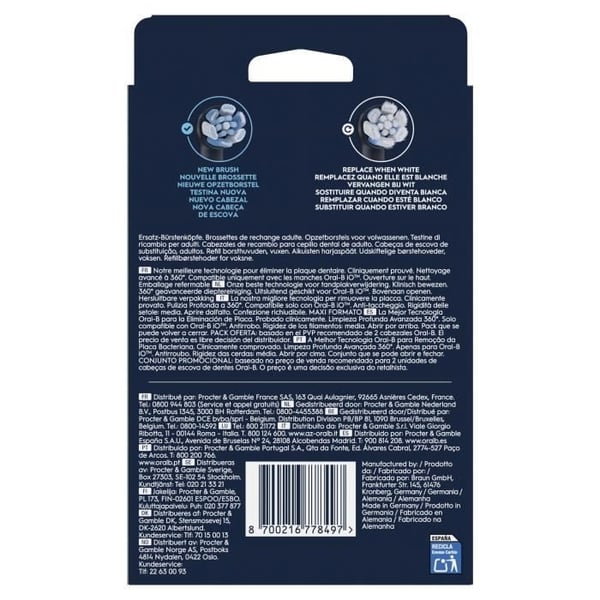 ORAL-B iO Refills Ultimate Clean Tandborstehuvuden - 8-pack - Svart