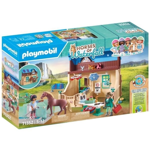 PLAYMOBIL 71352 - Dyrlæge- og terapicenter - Vandfaldets heste - Til børn fra 5 år