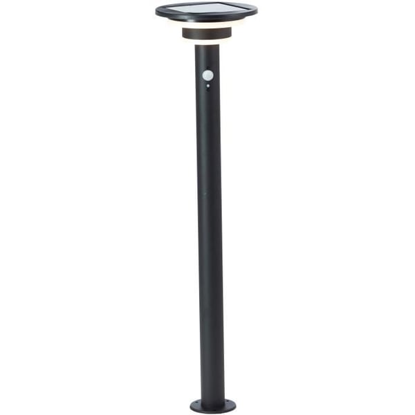 Udendørs pullert - BRILLIANT - GARVINA - LED og solcelle - Bevægelsessensor - Rustfrit stål og plastik - 4 W - Sort