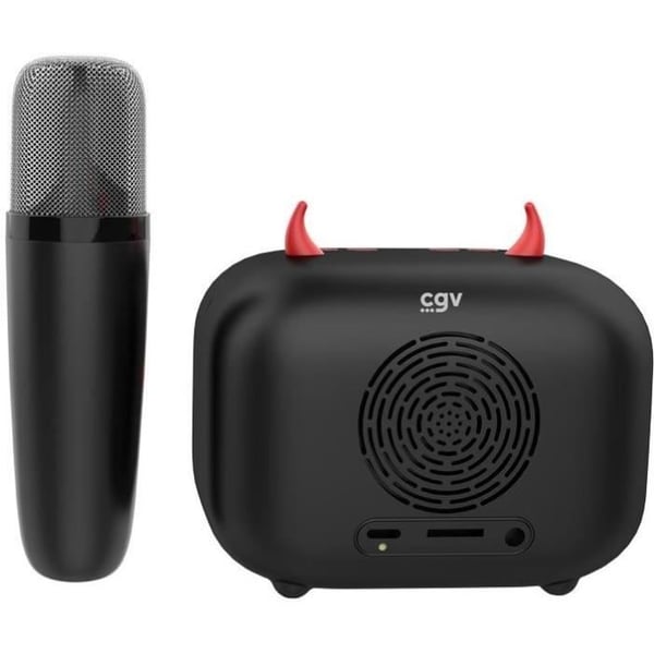 Karaoke-sæt / Bluetooth-højttaler og trådløs mikrofon - CGV - DIABLO, Magiske stemmeeffekter, 8 timers batterilevetid, USB-opladning