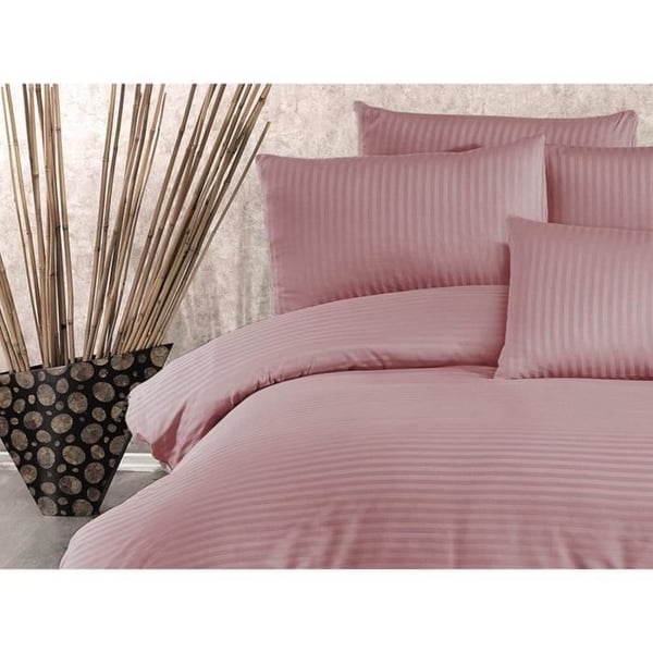 Sengesæt - 1 dynebetræk 220 x 240 cm + 2 pudebetræk 60 x 60 cm - 70% polyester, 30% bomuld - Pudderfarvet