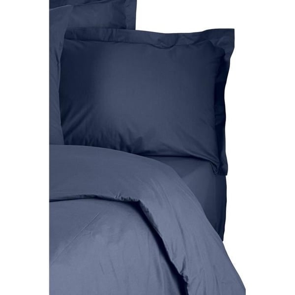Sengesæt - 1 dynebetræk 220 x 240 cm + 2 pudebetræk 60 x 60 cm - 100% forstærket bomuld - Blå