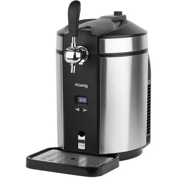 HKoeNIG øldispenser - BW1880 - 5L kapacitet - Justerbar temperatur 2°C til 12°C - Kompatibel med alle tønder - Rustfrit stål