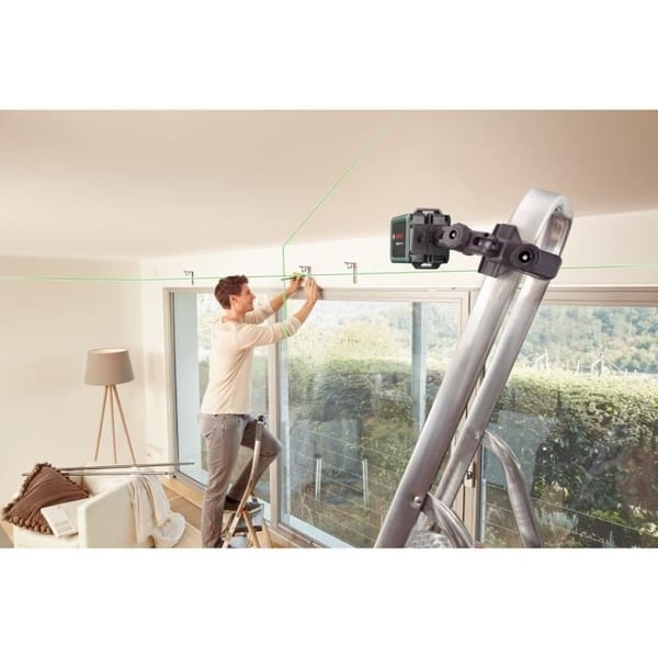 Bosch-linjalaser - Quigo Green - vihreän säteen tekniikka - 12 m kantama