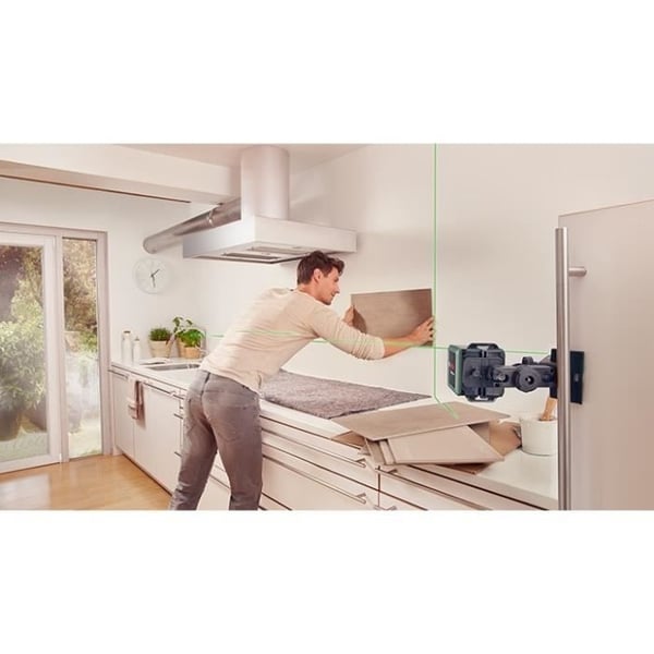 Bosch-linjalaser - Quigo Green - vihreän säteen tekniikka - 12 m kantama