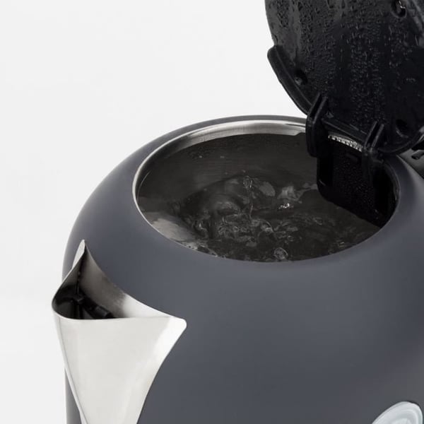 H.KoeNIG Boe52 Elkedel - Kapacitet 1,7 L - Justerbar temperatur 40 til 110°C - LCD-skærm - Matgrå