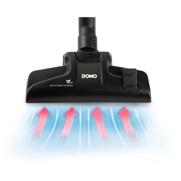 DOMO DO1033S - Kompakt støvsuger med 450W pose - HEPA10 filter. 7m rækkevidde. 1,5L posekapacitet. Plastikslange