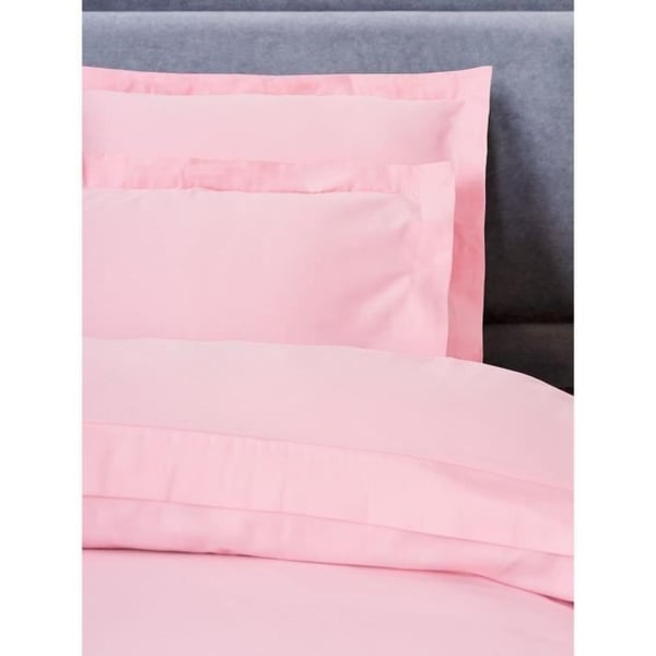 Sengesæt - 1 dynebetræk 220 x 240 cm + 2 pudebetræk 60 x 60 cm - 100% bomuldssatin - Pink