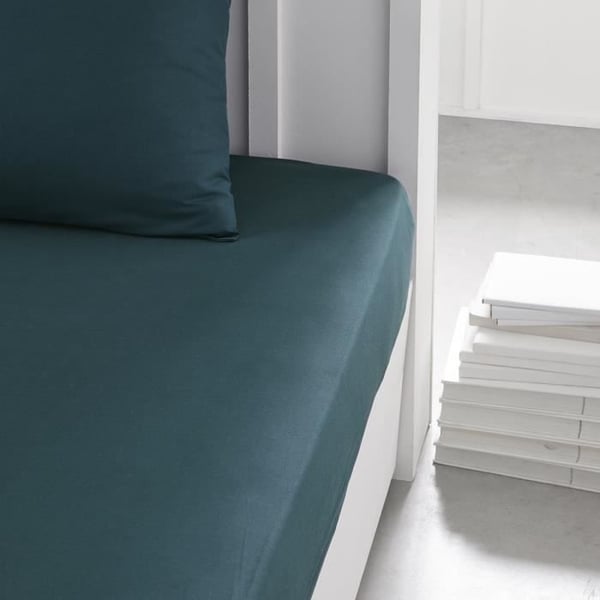 Maison Lefebvre DH stræklagen til 2 personer 180x200 cm 30 cm kile 100% bomuld 57 tråde