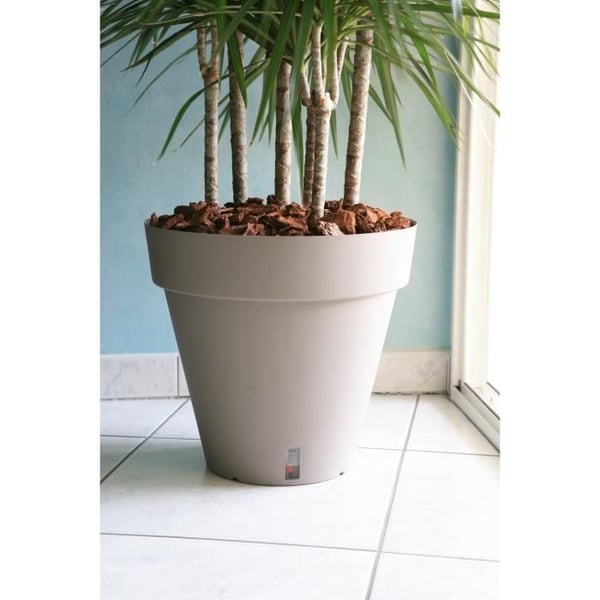 RIVIERA Loft Urtepotte med Vandreservoir - Rund - Ø 50 x H 46 cm - Taupe