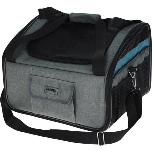 Biltaske - KERBL - Ferie - Grå/blå - 44x35x30 cm - Integreret kort snor