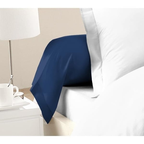 LOVELY HOME Set med 2 bolsterfodral - 85 x 185 cm - 100 % bomull - Blå
