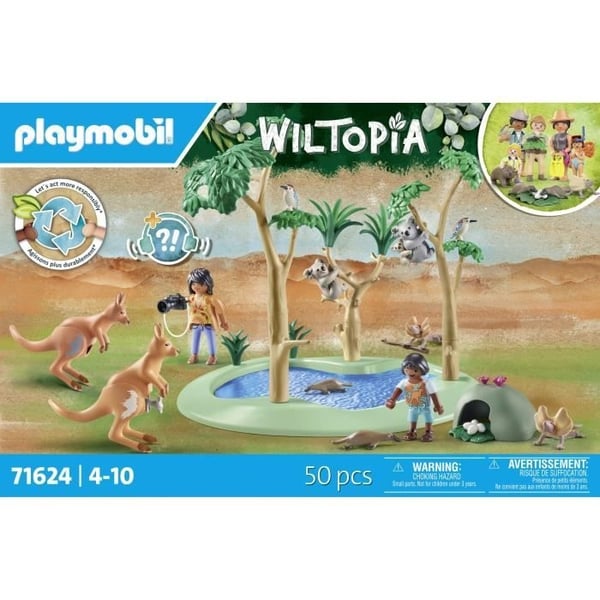 PLAYMOBIL 71624 Opdagelsesrejsende med australske dyr, Wiltopia, 50 dele, fra 4 år