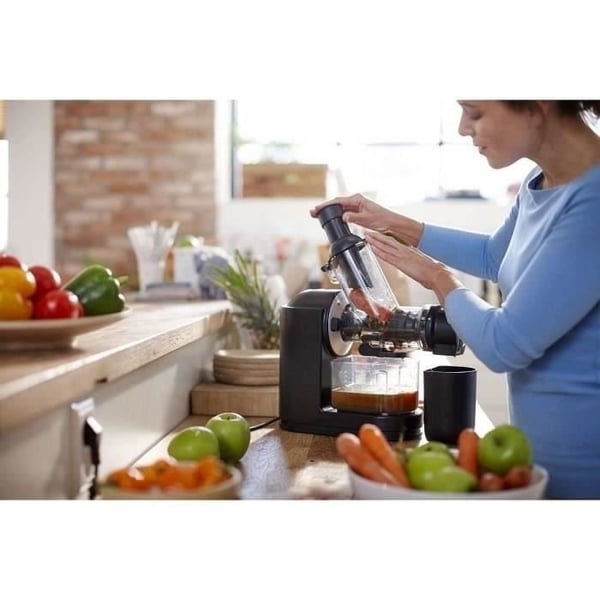 Philips Viva HR1889/70 Juiceekstraktor - XL Chimney - Hurtig rengøring - 1L kande - Sort