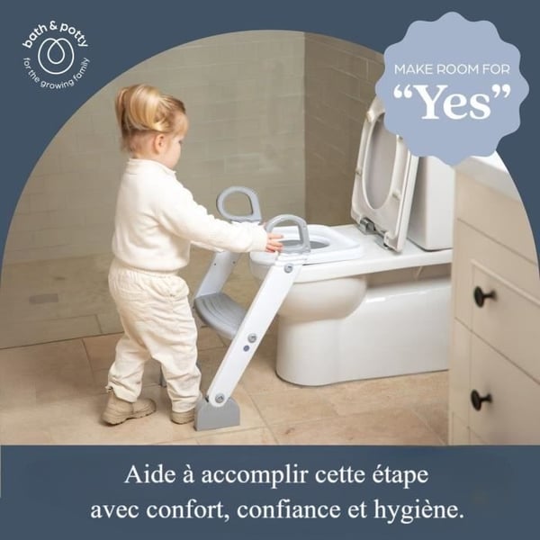 Toiletreducer - DREAMBABY - STEP-UP - Pottesæde - 2 justerbare niveauer - Grå