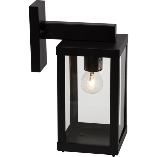 GAIA ulkoseinävalaisin, musta metalli/lasi, E27, 1x60W - BRILLIANT