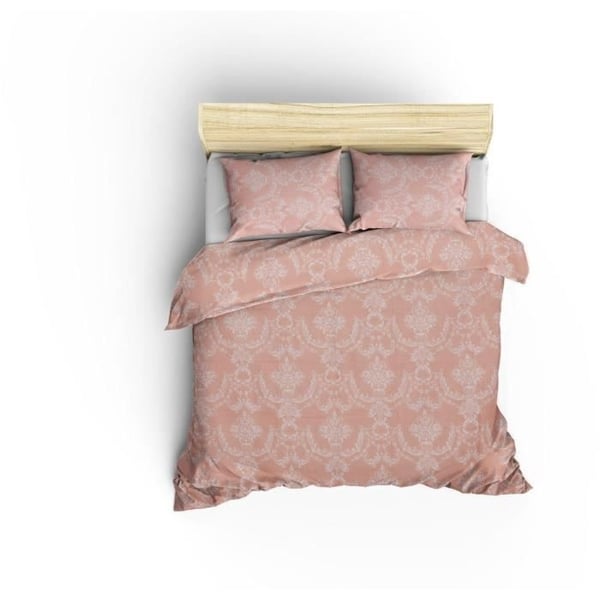 Sengesæt - 1 dynebetræk 220 x 240 cm + 2 pudebetræk 60 x 60 cm - 65% bomuld, 35% polyester - Pudderfarvet