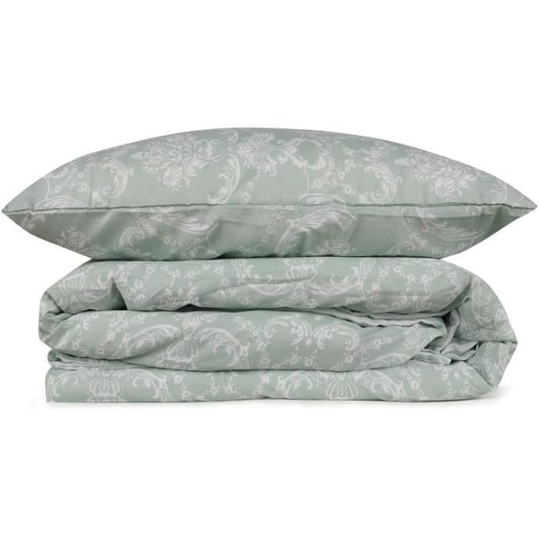 Sengesæt - 1 dynebetræk 220 x 240 cm + 2 pudebetræk 60 x 60 cm - 65% bomuld, 35% polyester - Grøn
