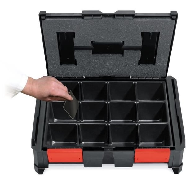 Modulær indsats - TOOD - 3 til 12 rum - Til professionel boks - Kan sættes sammen - 40x30x7 cm