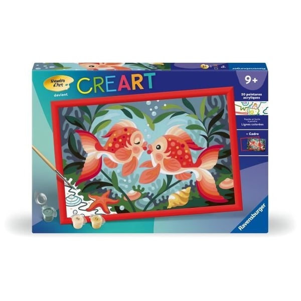 CreArt Kids 31x21cm Kalasuukkoja, Maalaa numeroiden mukaan -setti, Taidenumero, Ikä 7+, 25853, Ravensburger
