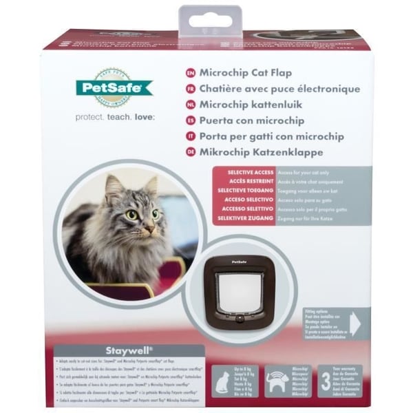 PetSafe - Mikrochip kattlucka 22 x 23,9 cm - Brun