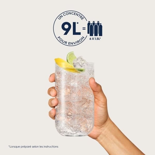 SODASTREAM-tiivisteet - 6 tonic-tiivisteen pakkaus - Jopa 54 litraan juomia - 440 ml