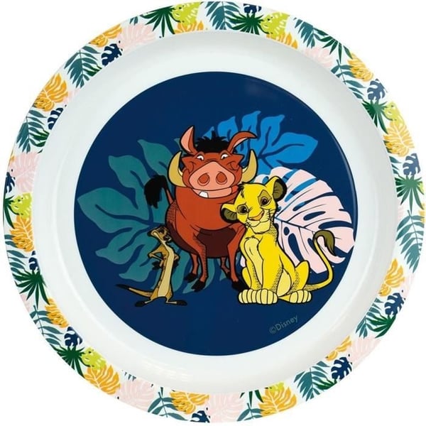 Disney Løvernes Konge Servicesæt - FUN HOUSE - 006360 - Glas, Suppetallerken, Middagstallerken, Krus, Vandflaske, Snackboks Bestik