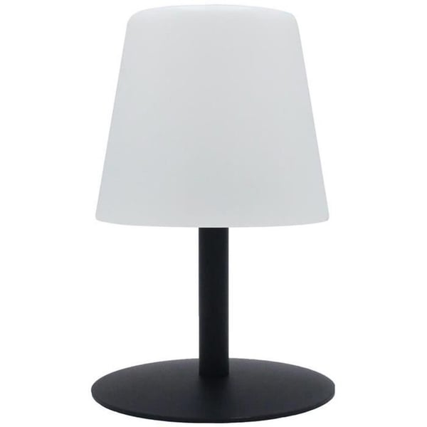 Johdoton pöytävalaisin - LUMISKY - STANDY MINI Dark - K 25 cm - Musta teräsjalusta - Lämmin valkoinen ja valkoinen LED