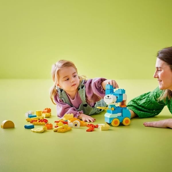 LEGO DUPLO Min By 10448 3-i-1 Dyr på Hjul - Byggesæt til 2-årige - Hund