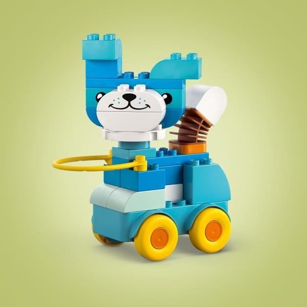 LEGO DUPLO Min By 10448 3-i-1 Dyr på Hjul - Byggesæt til 2-årige - Hund