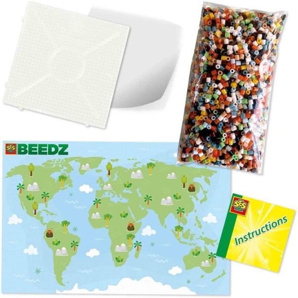 Strygeperler - Verdens dyr - SES CREATIVE - Lav forskellige dyr med 3500 perler og instruktioner.