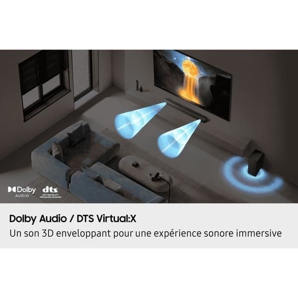 SAMSUNG HW-B66CF - Serie 3.1-kanals soundbar - 6,5'' trådløs subwoofer - HP Central - Adaptive Sound Lite