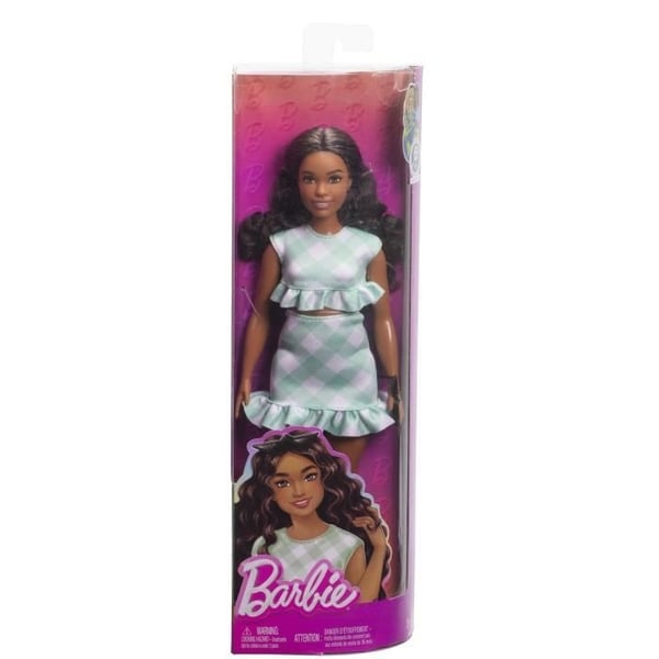 Barbie - Barbie Fashionistas Dukke Mintgrøn Kjole med Briller - Barbie - HYT96