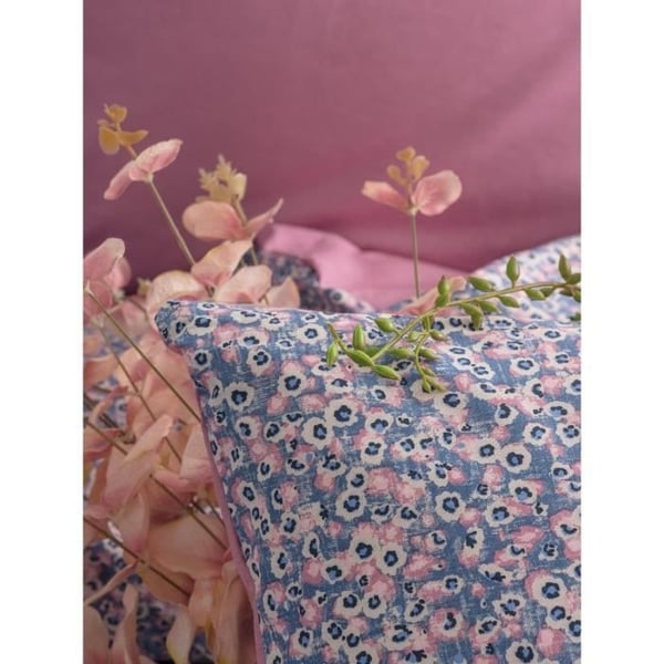 Sengesæt - 1 dynebetræk 220 x 240 cm + 2 pudebetræk 60 x 60 cm - 100% forstærket bomuld - Pink