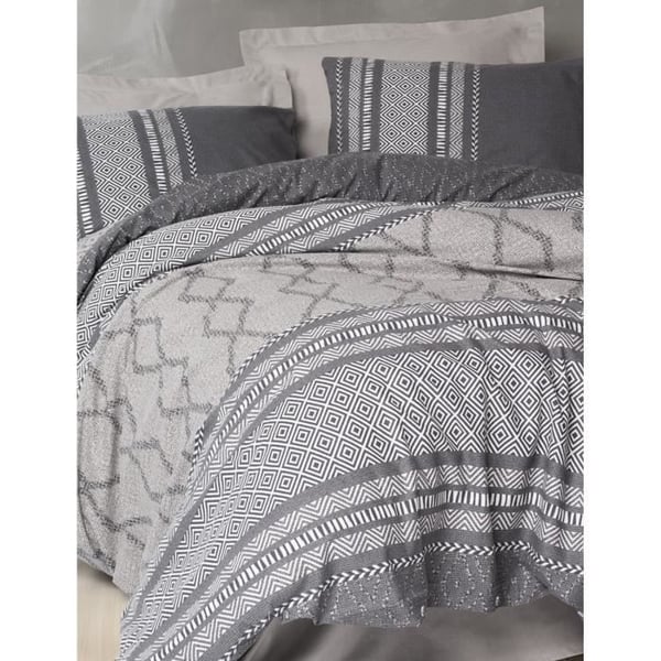 Sengesæt - 1 dynebetræk 220 x 240 cm + 2 pudebetræk 60 x 60 cm - 100% forstærket bomuld - Mink