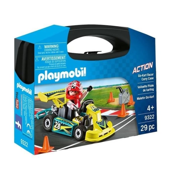 Playmobil 9322 Kartingkørerkuffert, City Life, Stuntshow, 29 dele, fra 4 år