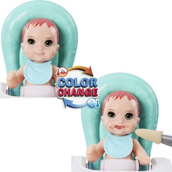 Barbie Skipper Babysitters Inc. -leikkisetti, 1 nukke, 1 vauva, tarvikkeet HTK35