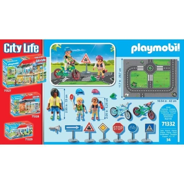 PLAYMOBIL 71332 Trafiksikkerhedsklasse, Mit liv, 34 dele, Alder 4+