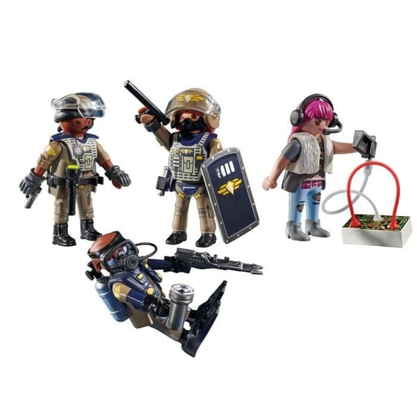 PLAYMOBIL 71146 Erikoisjoukkojen ryhmä ja rosvo, 37 osaa, ikä 5+