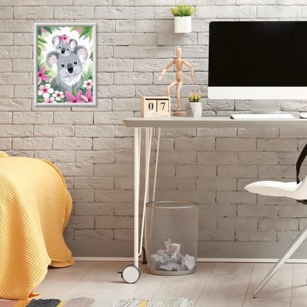 CreArt Kids 18x24cm Koala Mor og Baby, Malesæt efter Tal, Kunstnumre, Alder 9+, 25833, Ravensburger