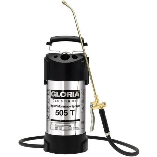 Sprøjte - GLORIA - 505 T - 5L - Rustfrit stål - 6 bar