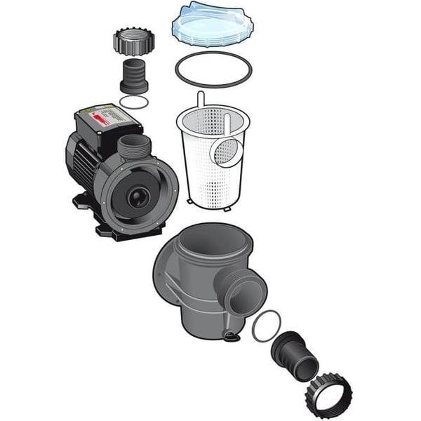 Ubbink swimmingpoolfiltreringspumpe - Poolmax TP35 - 0,35 HK - Maks. flowhastighed 5400 l/t - 2 års garanti