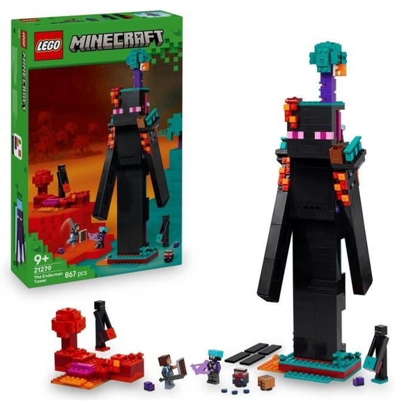 LEGO Minecraft 21279 Endermans Tårn - Byggesæt til drenge fra 9 år