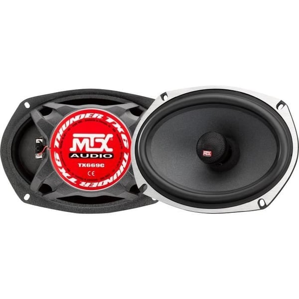 MTX TX669C Koaksiale Bilhøjttalere 15x23cm 6x9 2-vejs 120W RMS 4 Aluminium Chassis Silk Dome Neodym Diskanthøjttalere Fiberkegle